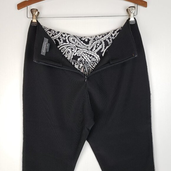 Gracia Colorblock Ankle Pants Black White Paisley Front Womens Size Small - Picture 7 of 9